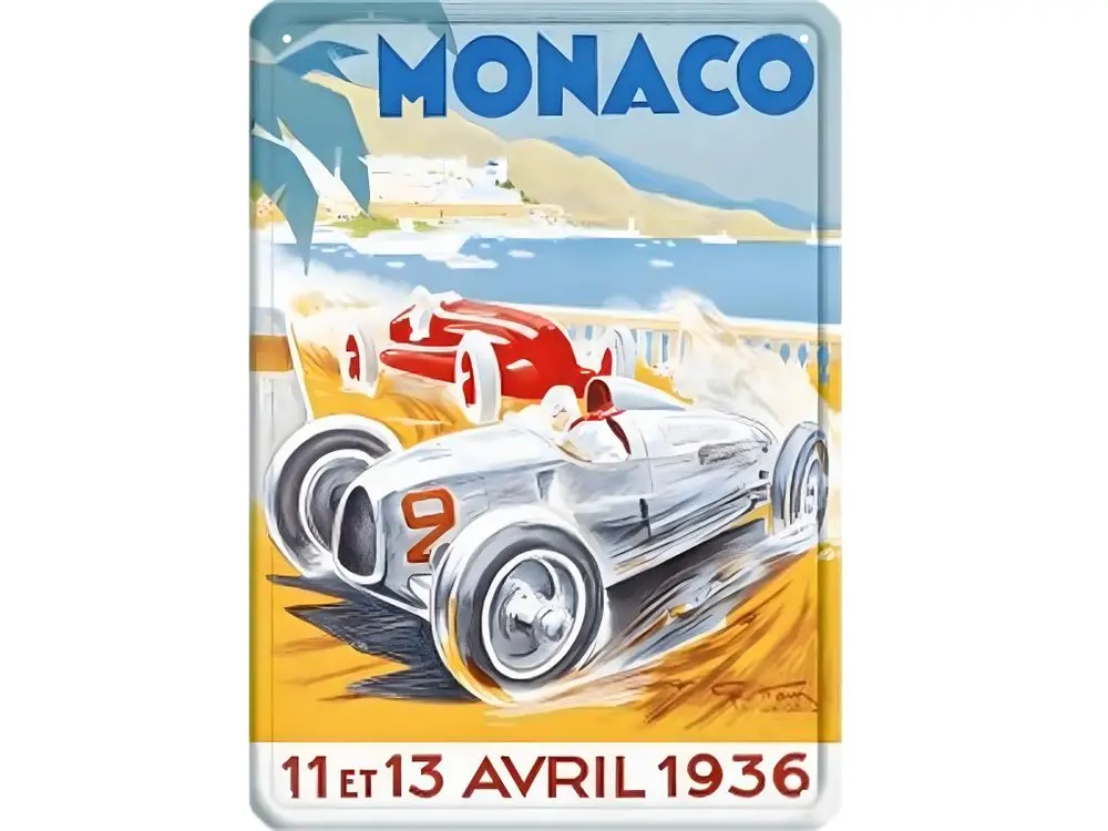 Grande plaque métal Monaco