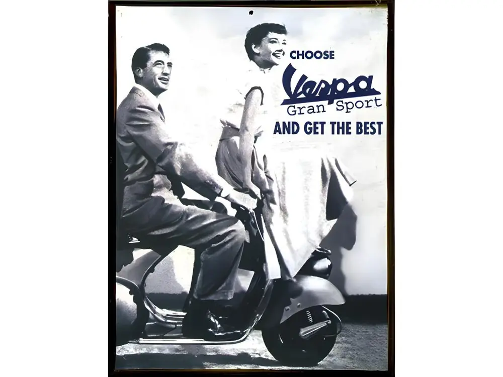 Plaque métal de collection Vespa Get The Best