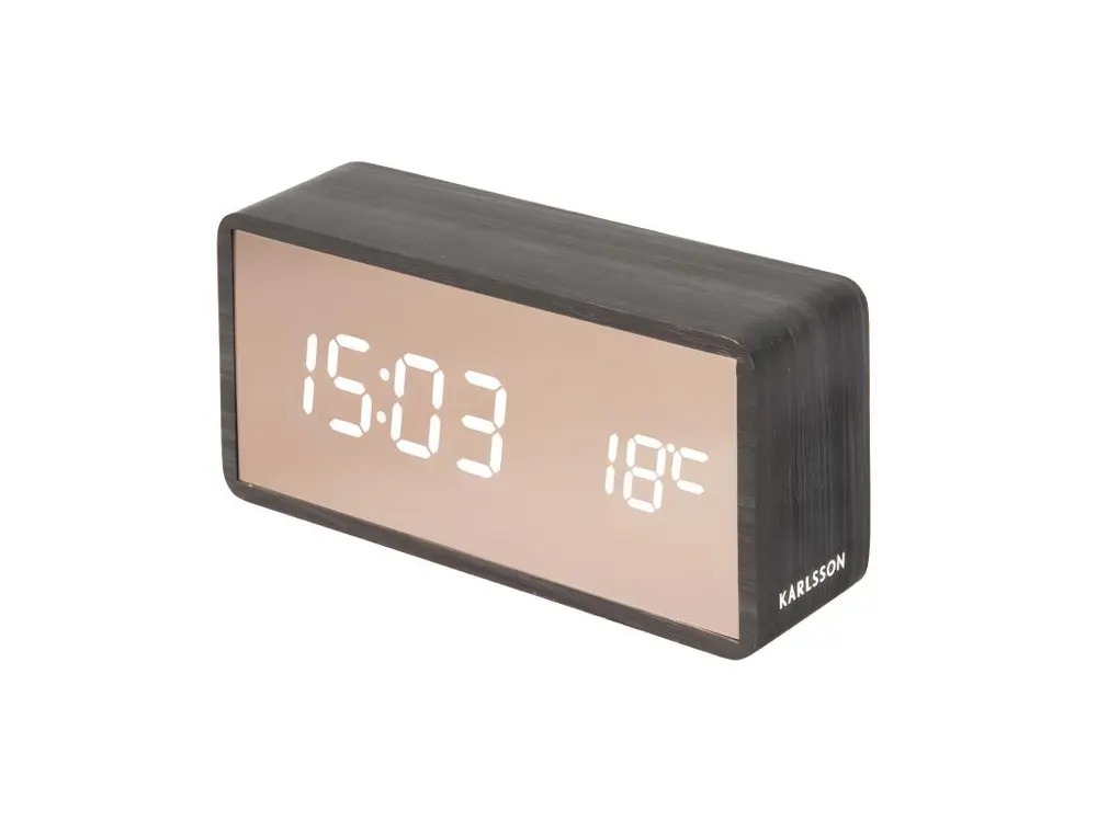 Horloge digitale Copper miroir à LED - Hauteur 7,5 cm - PRESENT TIME