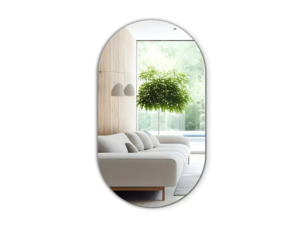 Miroir décoratif suspendu pour la chambre Japandi 46 cm x 80 cm