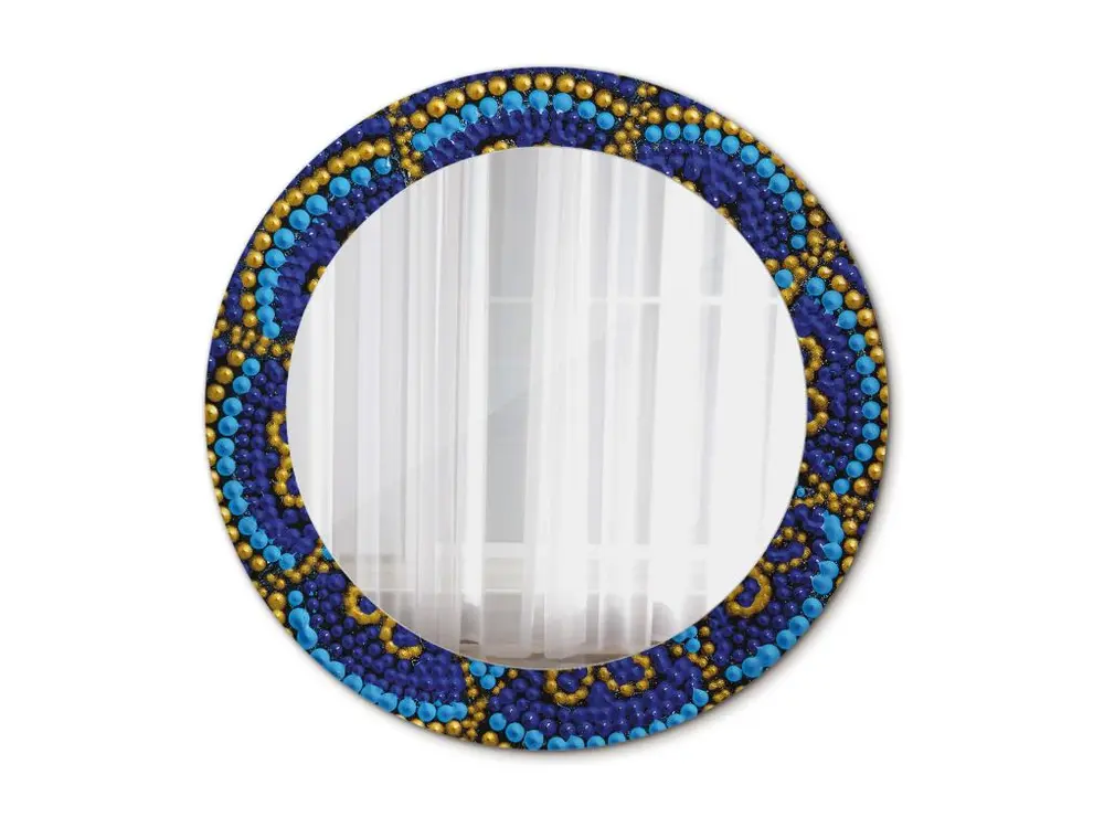 Miroir rond décoratif - Motif Carnaval - 60 cm