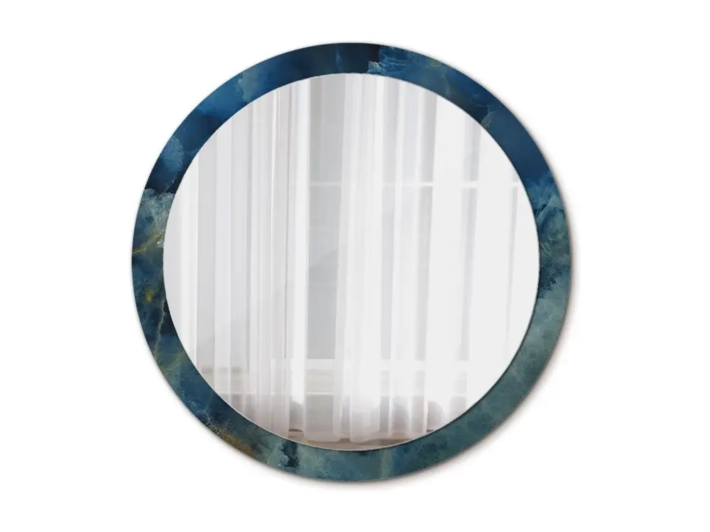 Miroir rond décoratif - Marbre Onyx - 100 cm