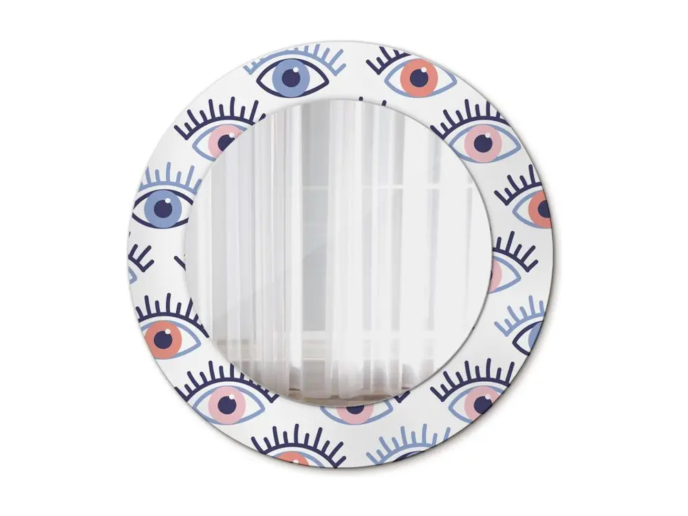 Miroir rond décoratif - Yeux - 50 cm