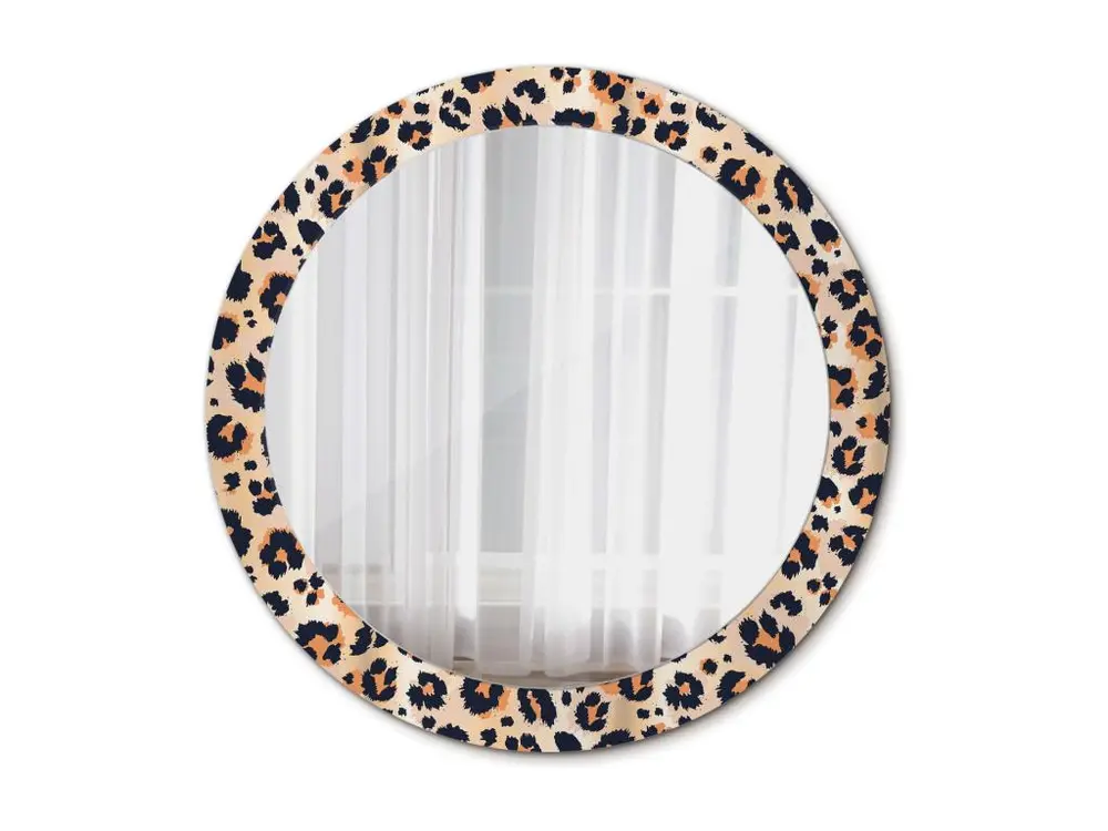 Miroir rond décoratif - Motif à pois - 80 cm