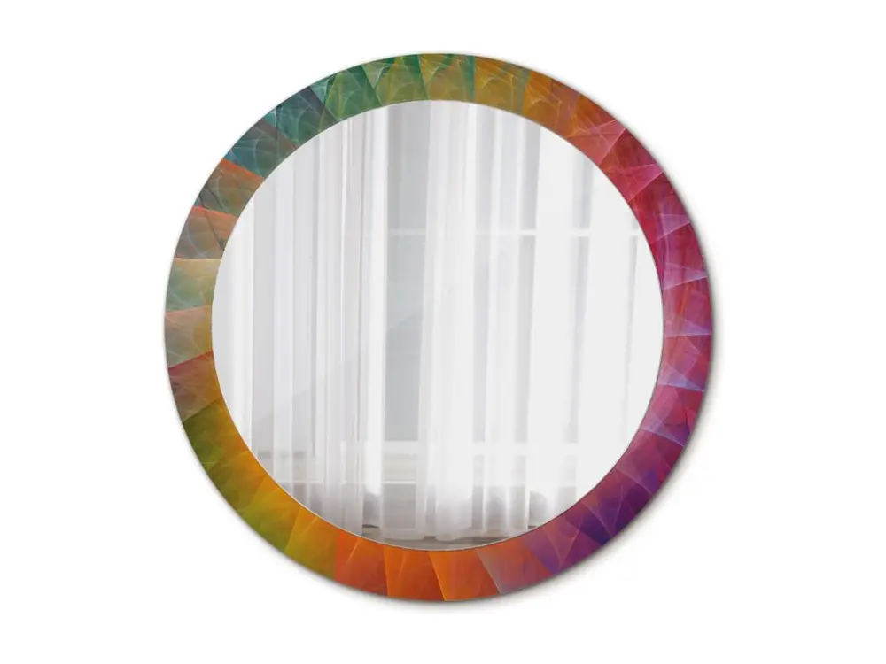 Miroir rond décoratif - Palette de couleurs - 80 cm