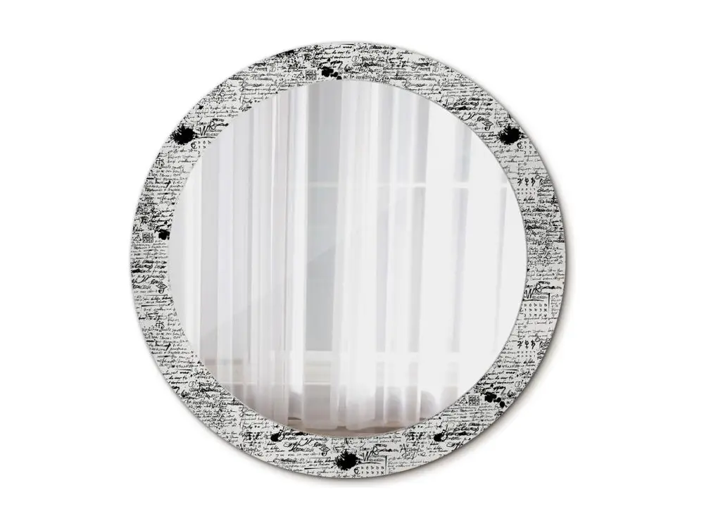 Miroir rond décoratif - Doodles - 80 cm