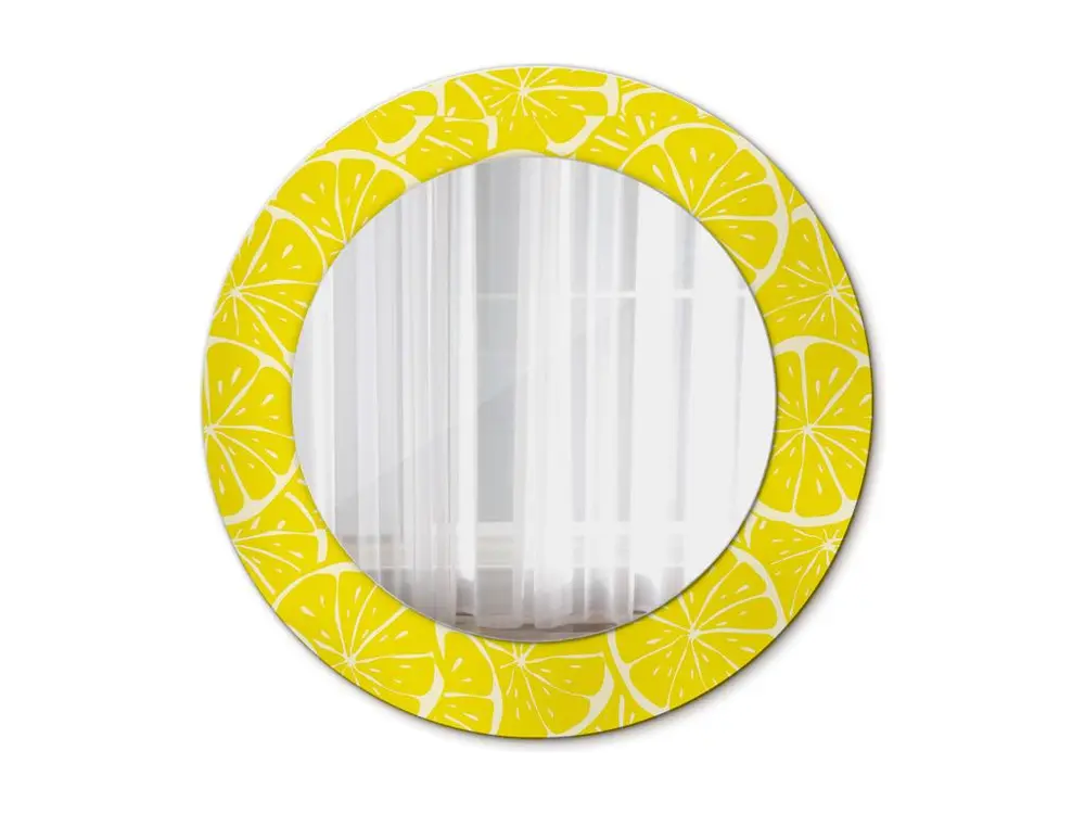 Miroir rond décoratif - Citrons - 50 cm