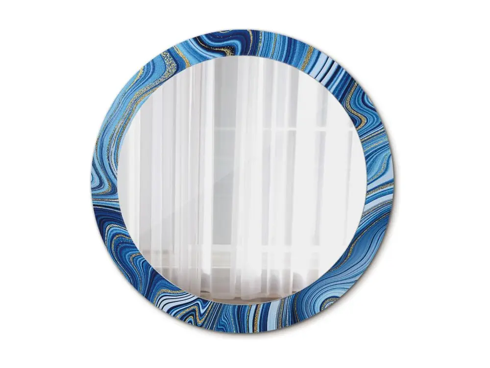 Miroir rond décoratif - Rivière de marbre - 80 cm