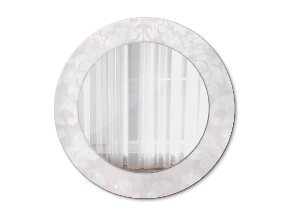 Miroir rond décoratif - Texture rococo - 50 cm