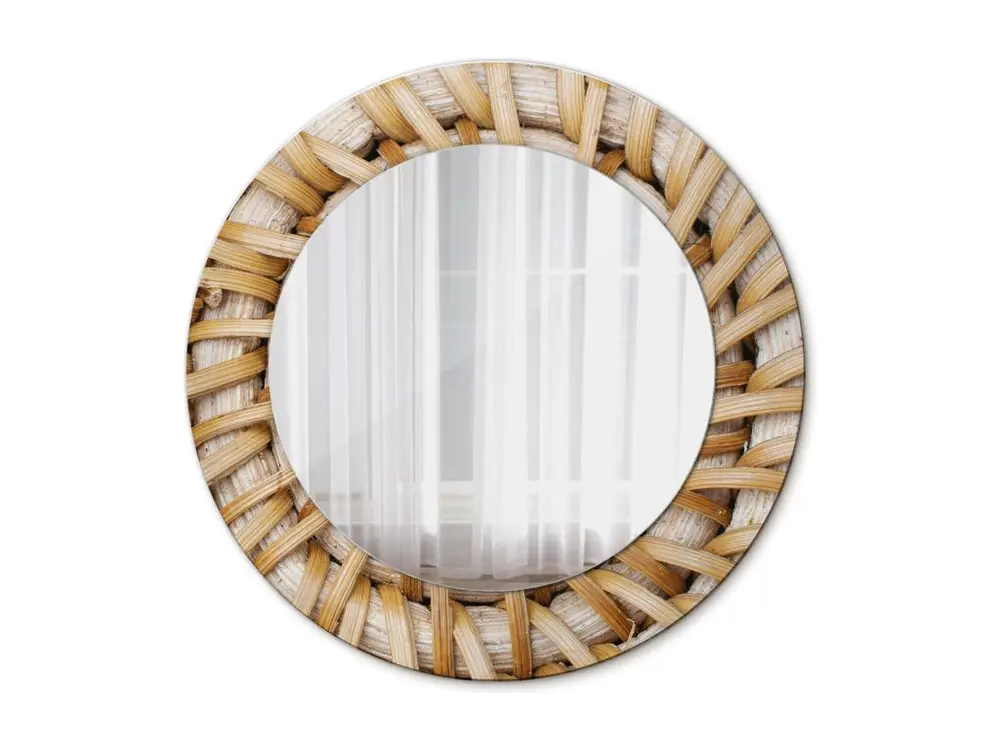 Miroir rond décoratif - Tresse - 50 cm