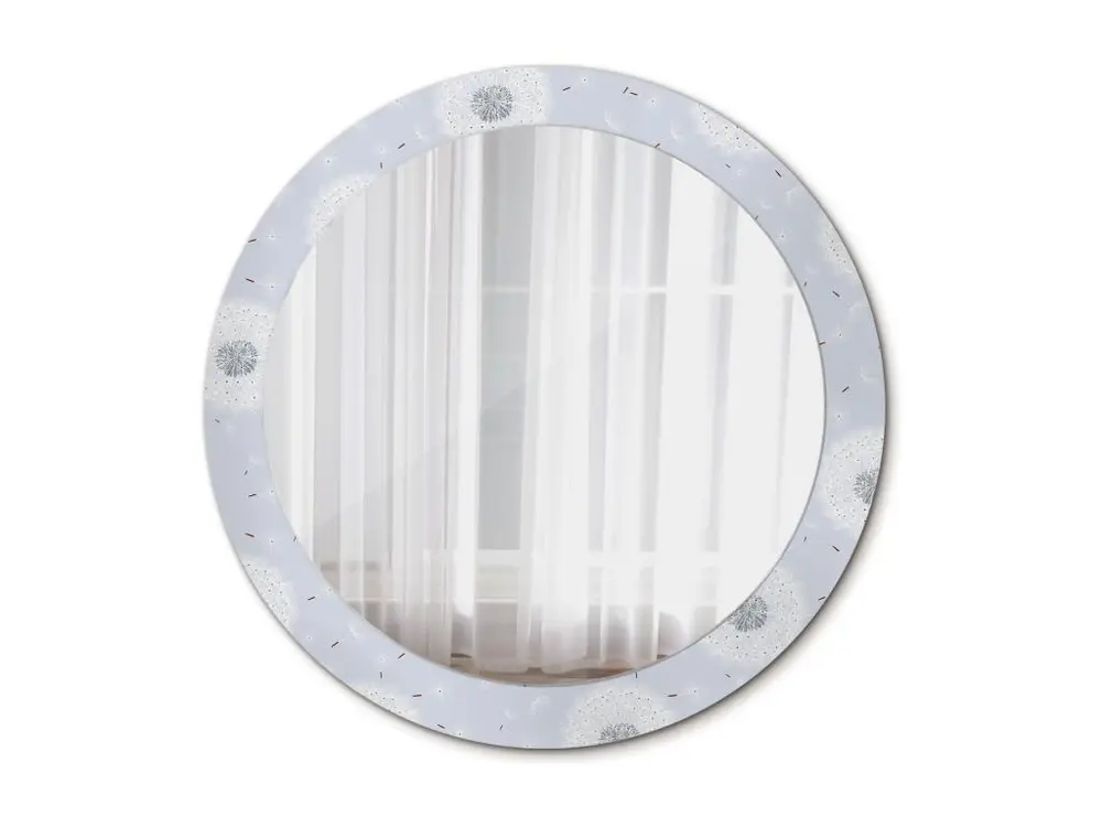 Miroir rond décoratif - Pissenlits - 80 cm