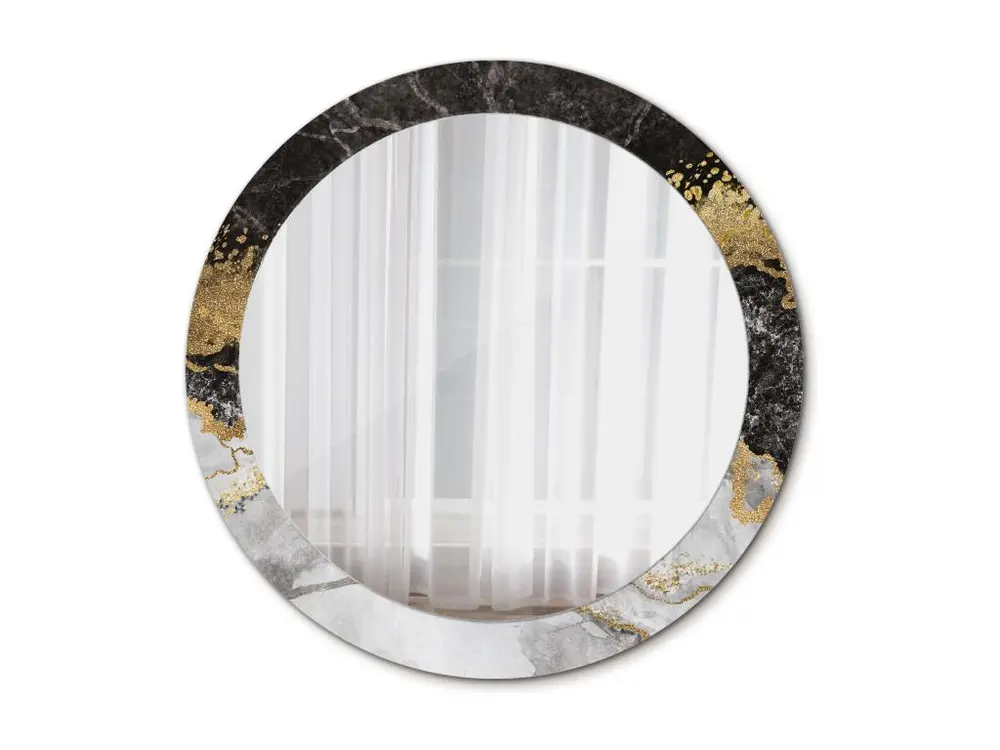 Miroir rond décoratif - Loft en marbre - 80 cm