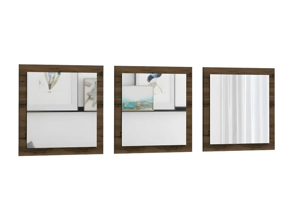 Lot de 3 miroirs MERLIN parfait pour ajouter une touche d'élégance dans votre salon