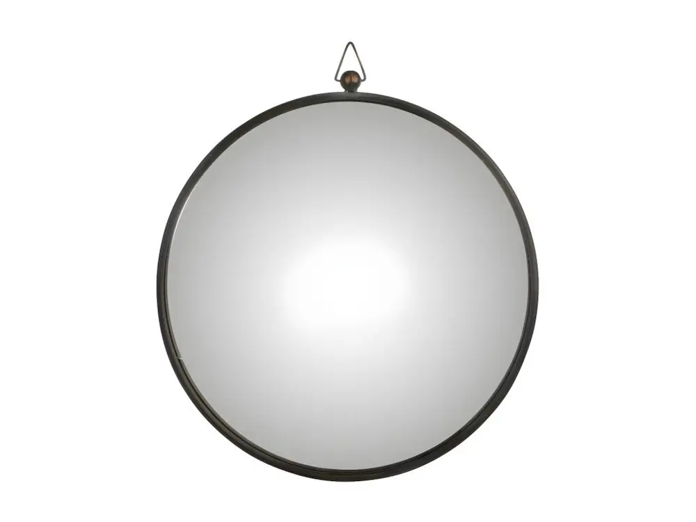 Miroir Mural Design en Métal "Aurore" 69cm Noir