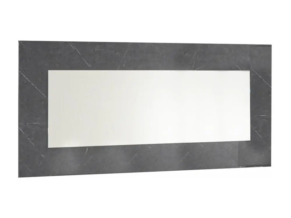 Miroir mural bois gris effet marbre vernis Botela 190cm