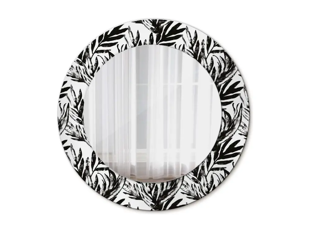 Miroir rond décoratif - Monstera - 50 cm