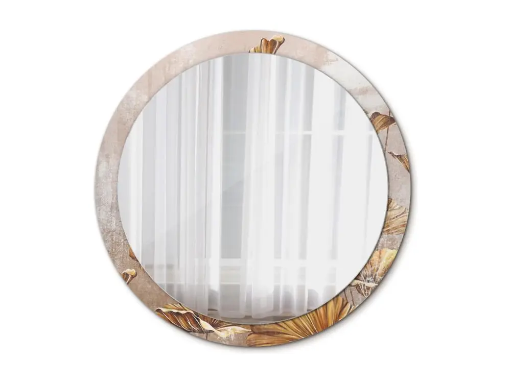 Miroir rond décoratif - Feuilles de Bohème - 100 cm