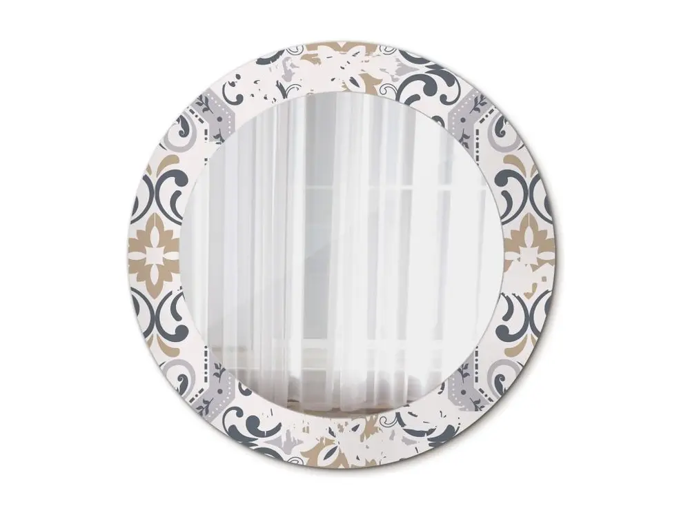 Miroir rond décoratif - Carrelage Rétro - 60 cm