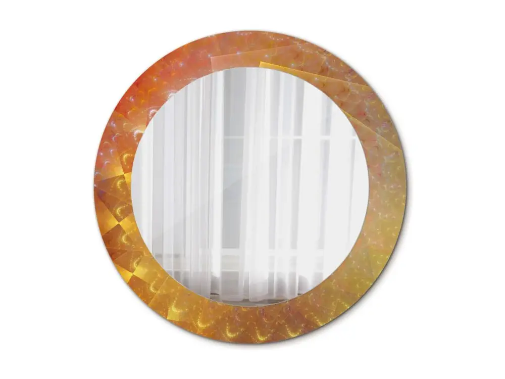 Miroir rond décoratif - Abstraction spirale - 60 cm