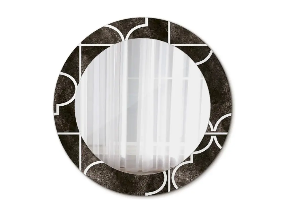 Miroir rond décoratif - Motif antique - 60 cm