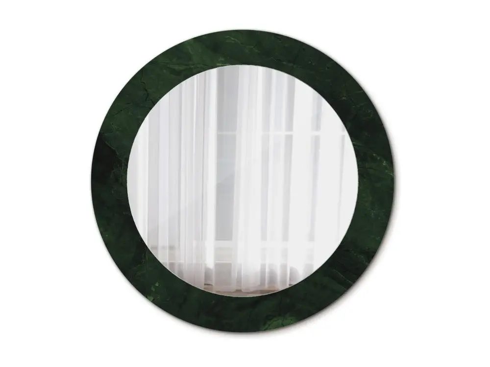 Miroir rond décoratif - Marbre vert - 60 cm