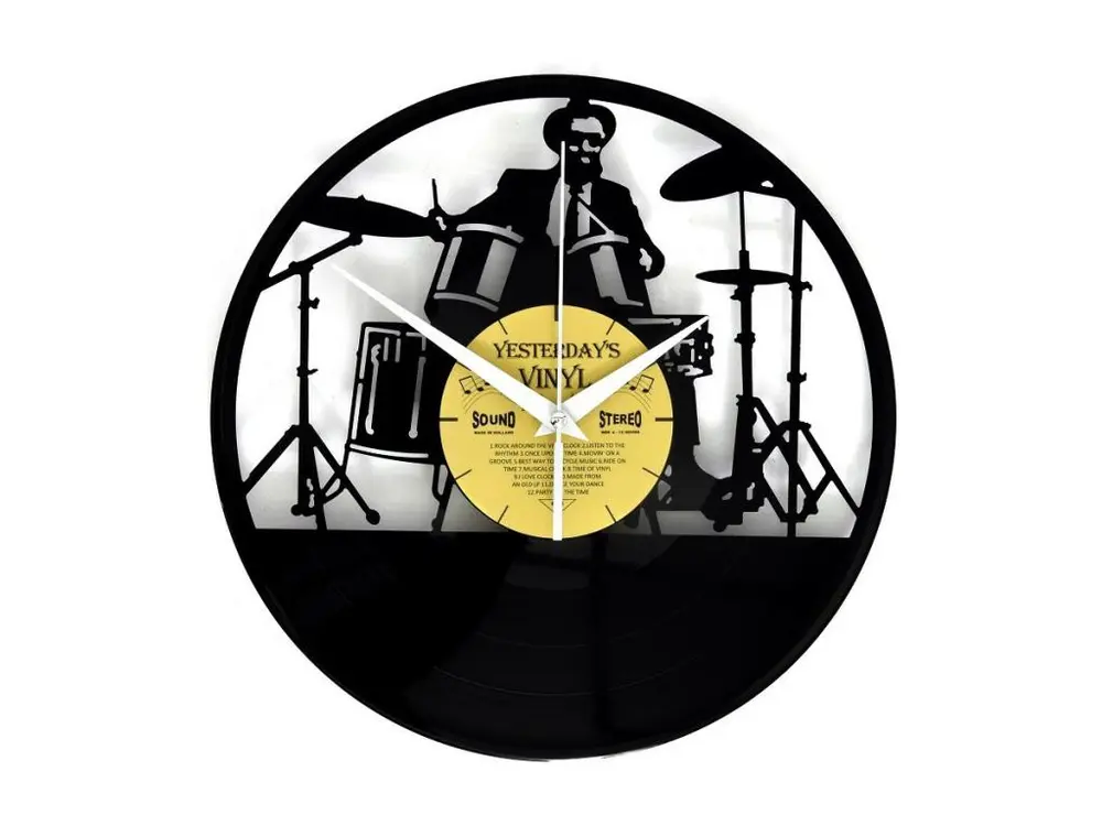 Horloge vinyle recyclé DRUMMER