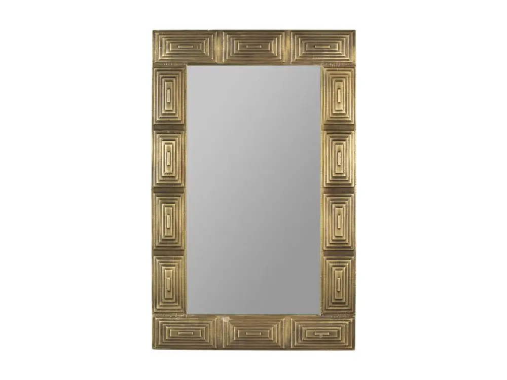 Volan - Miroir rectangle en bois 110x70cm - Couleur - Or