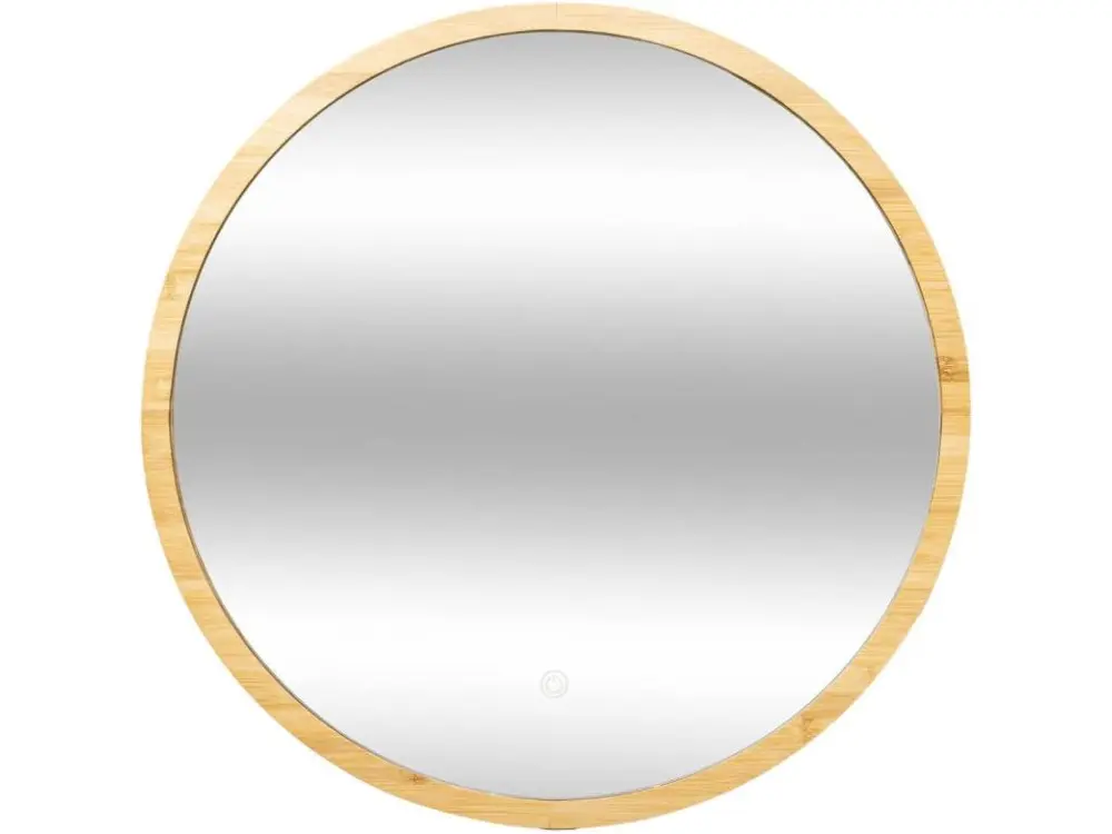 Miroir LED Mural Rond Bambou - Five