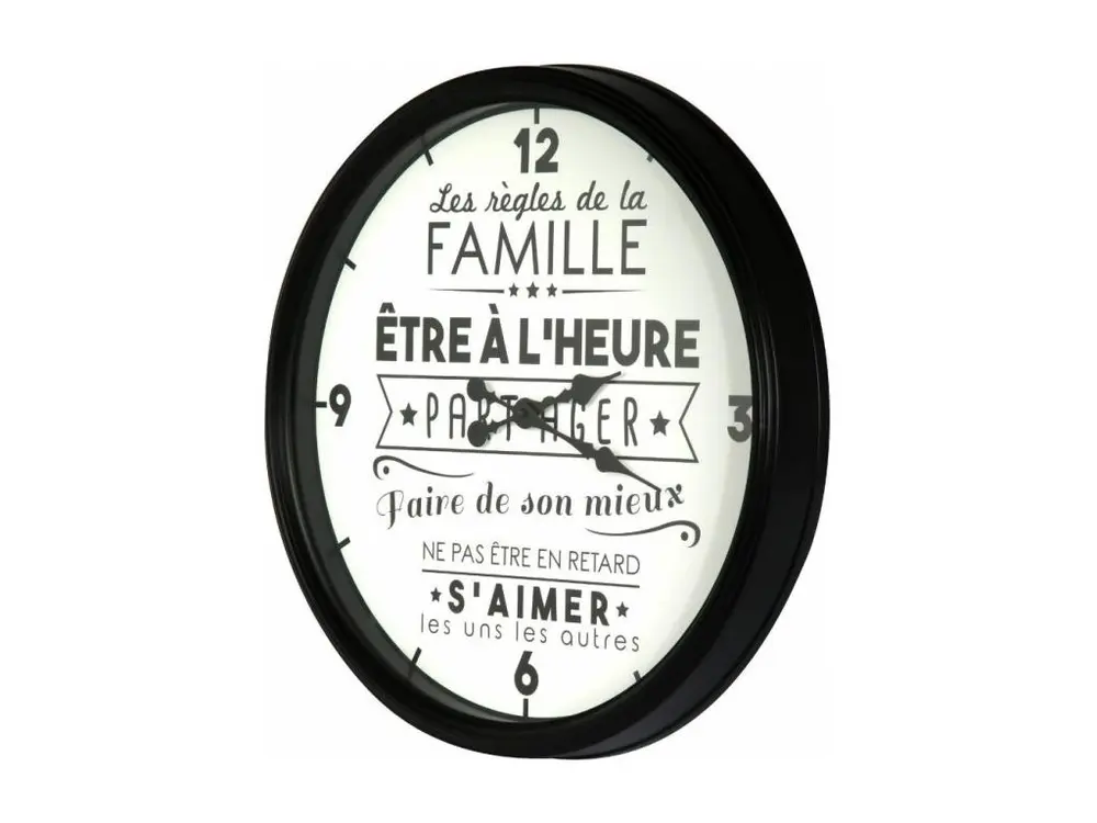 Horloge en plastique La vie en famille