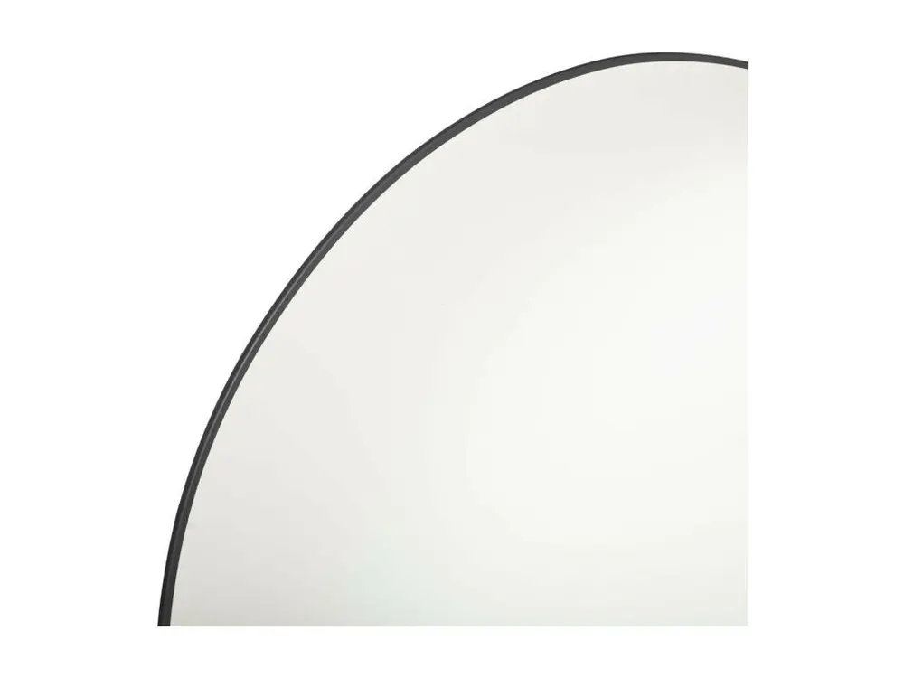 Grand Miroir mural en Métal Noir D 76 cm