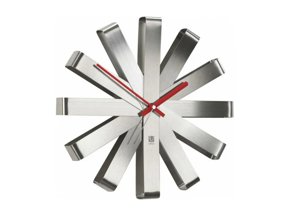 Horloge Ribbon small D30,5cm Argent Umbra