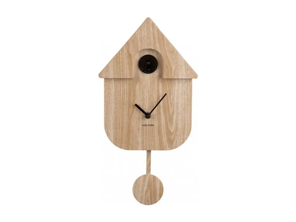 Modern Cuckoo - Horloge à pendule - Couleur - Bois clair