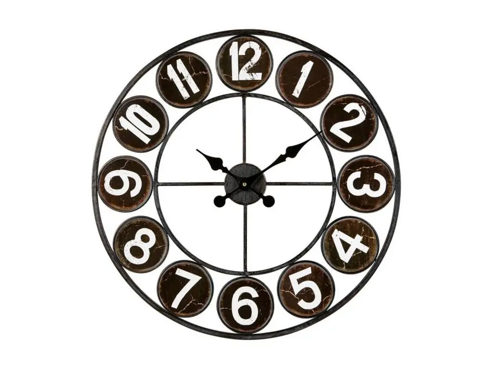 Horloge Loft noir 60 cm