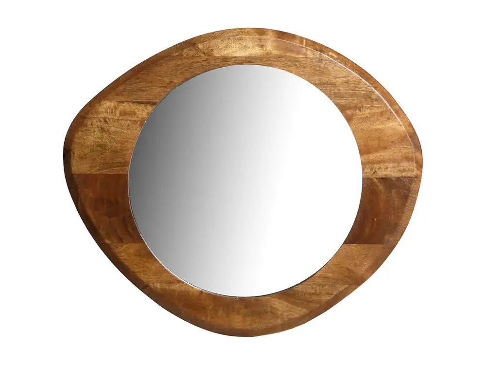 Miroir en bois de mangue marron 70x2x60 cm