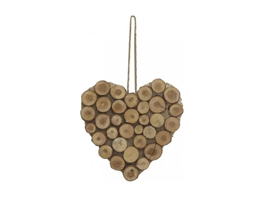 Coeur à suspendre en bois Petit