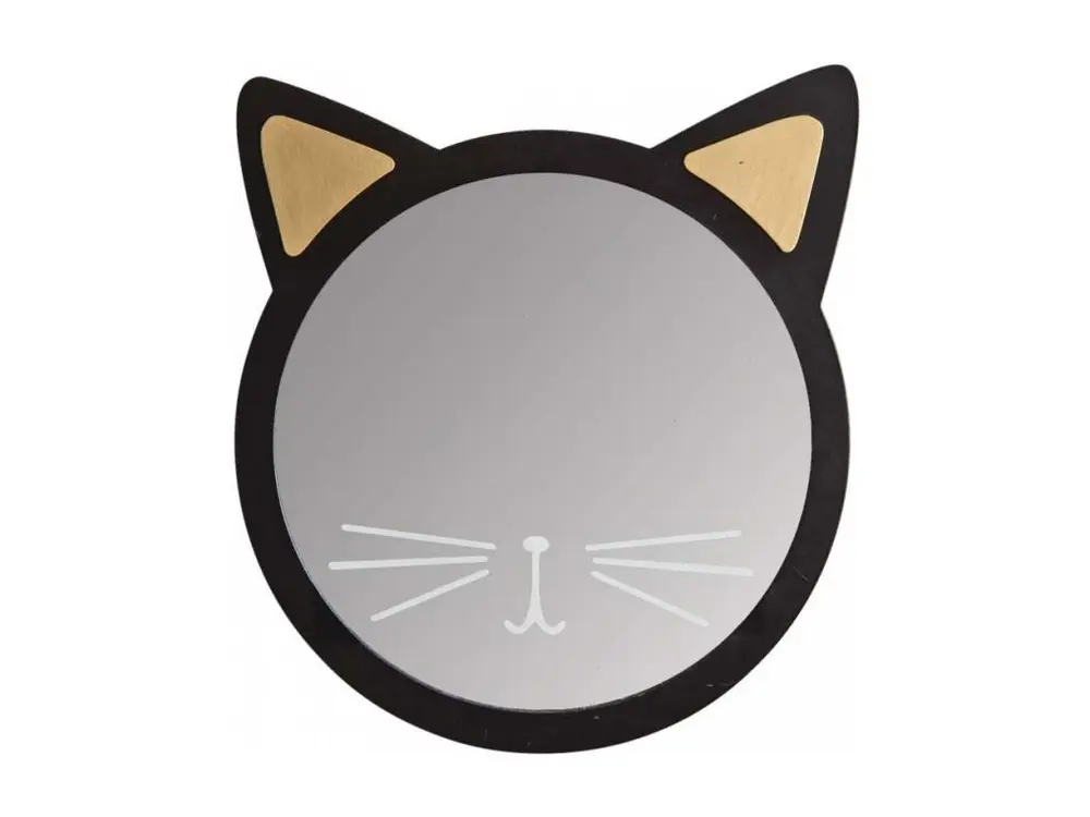 Miroir chat en bois