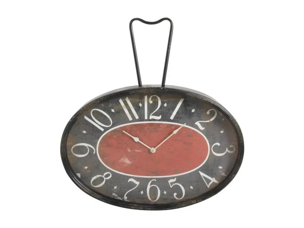 Horloge rétro en métal et verre