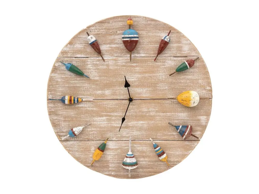 Horloge en bois Bouchons 40 cm