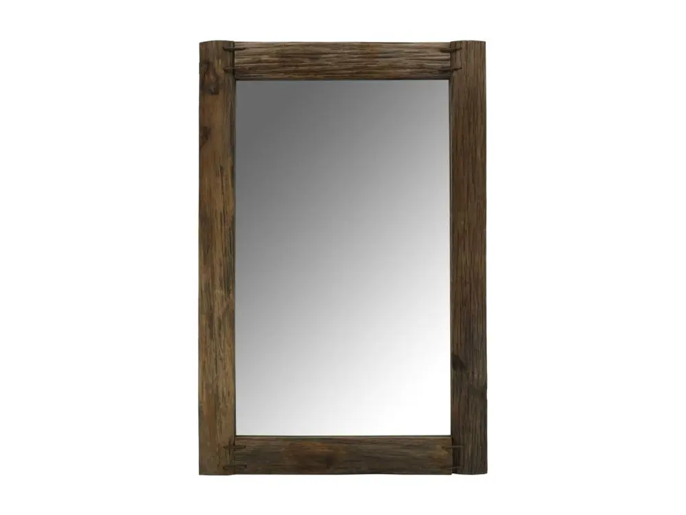 Miroir rectangulaire en bois recyclé rustique Rectangle