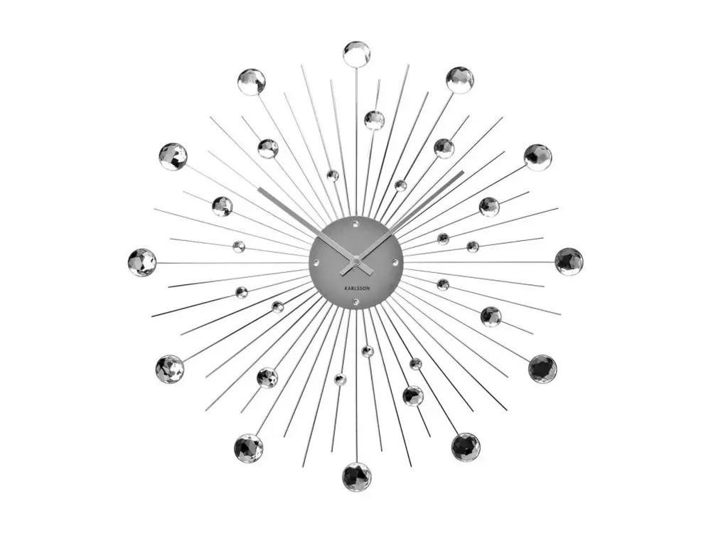 Horloge ronde en métal Sunburst 50 cm