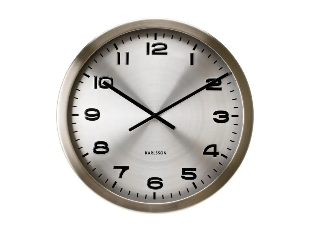 Horloge ronde en métal poli Maxie 50 cm