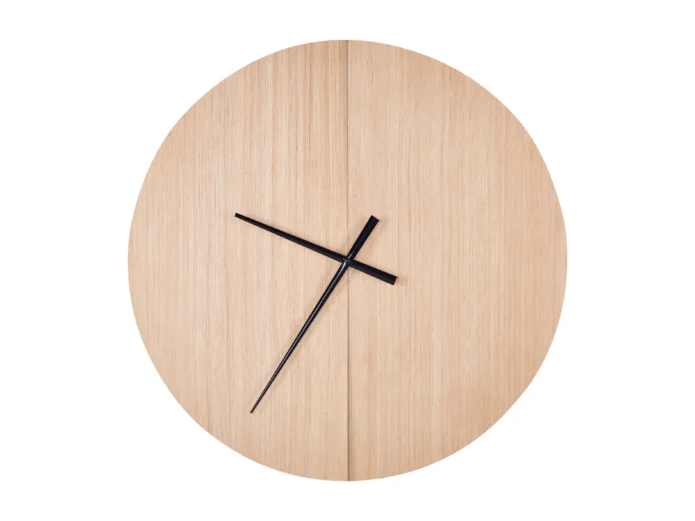 Horloge murale ø 60 cm bois clair CABIC