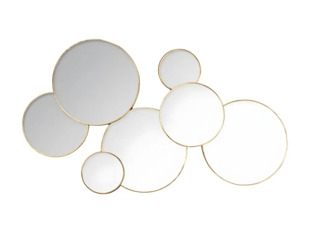 Miroir Lila rond - 61 x 37 cm - Or