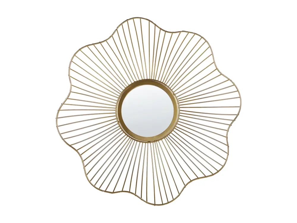 Miroir mural en forme de fleur ⌀ 40 cm doré SENS