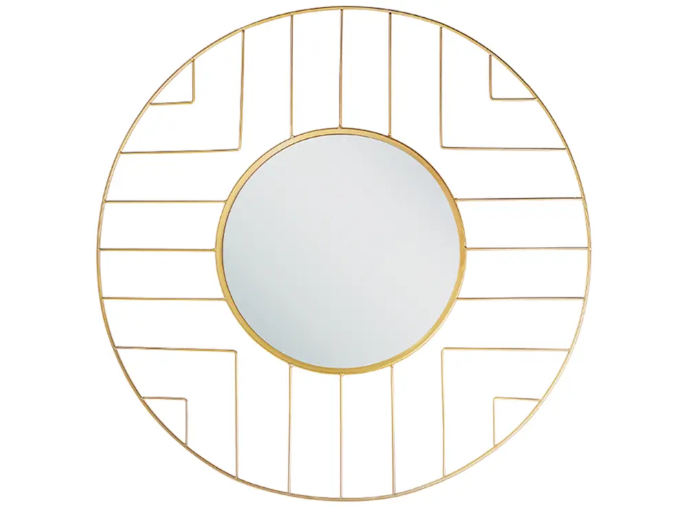 Miroir mural rond doré ø 60 cm HESDIN