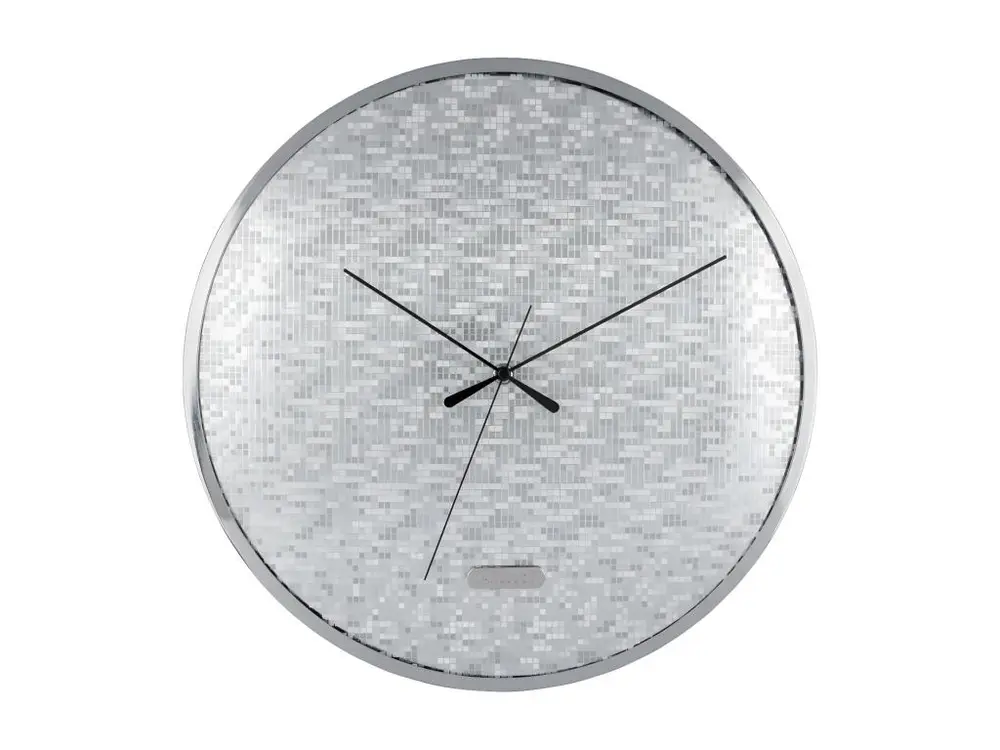 Horloge murale Disco D40cm Argent Present Time