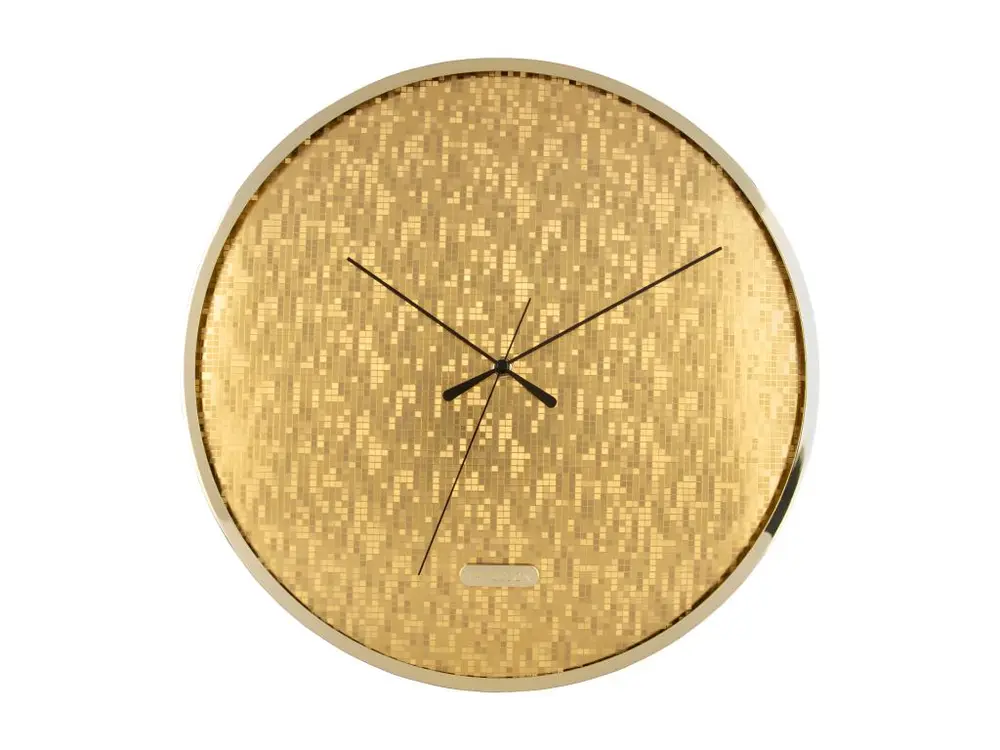 Horloge murale Disco D40cm Or Present Time