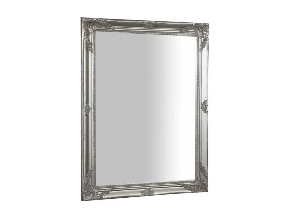 Miroir avec cadre argenté - Bois - 62x82 cm