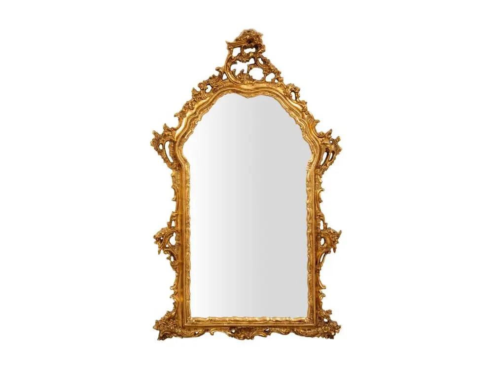 Miroir mural Shabby Chic en bois - 74x110 cm