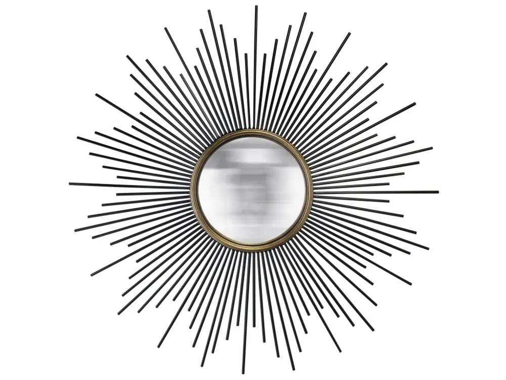 Miroir rond convexe soleil métal 93x93cm